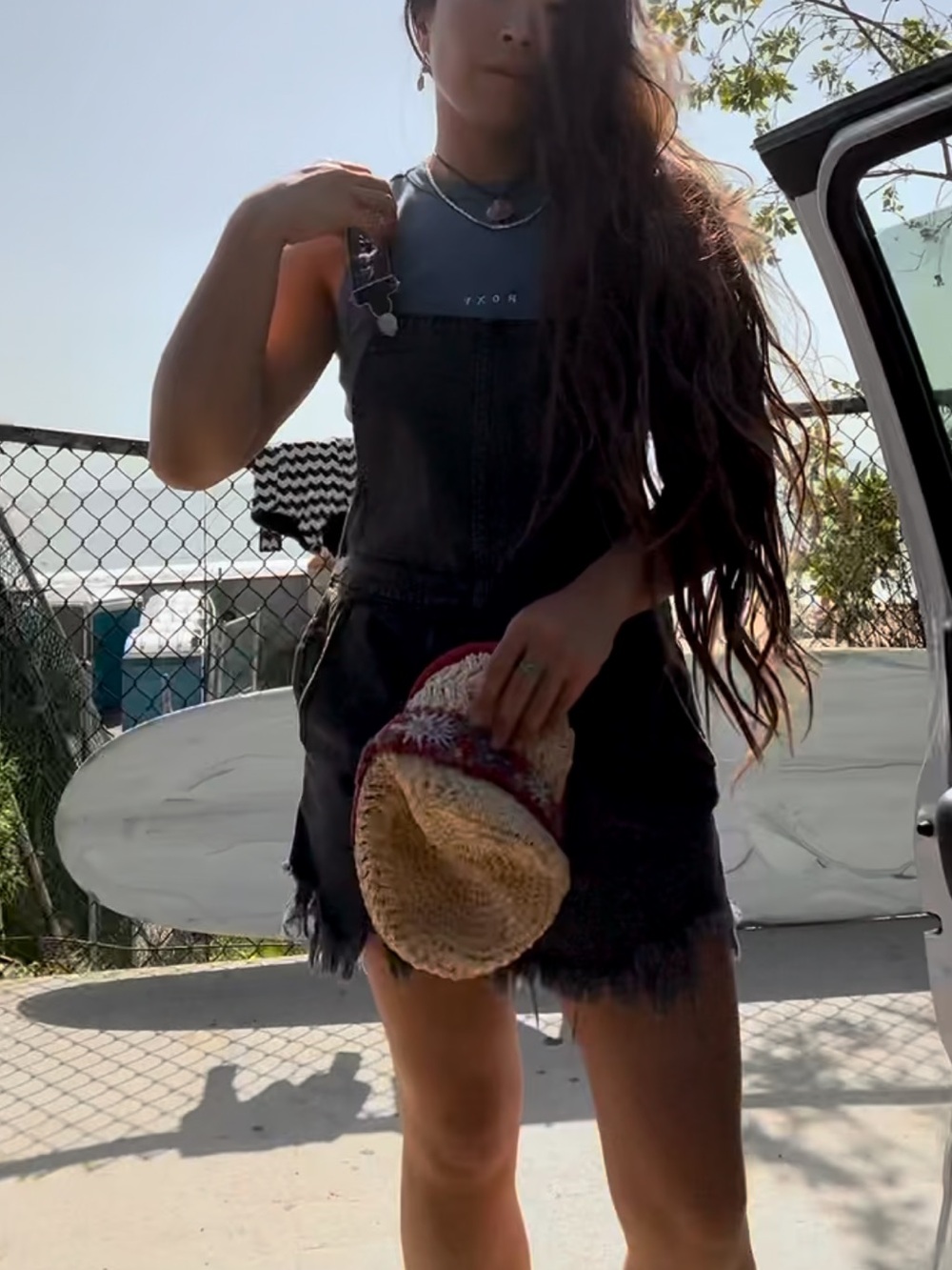 Free People Denim Overall Dress